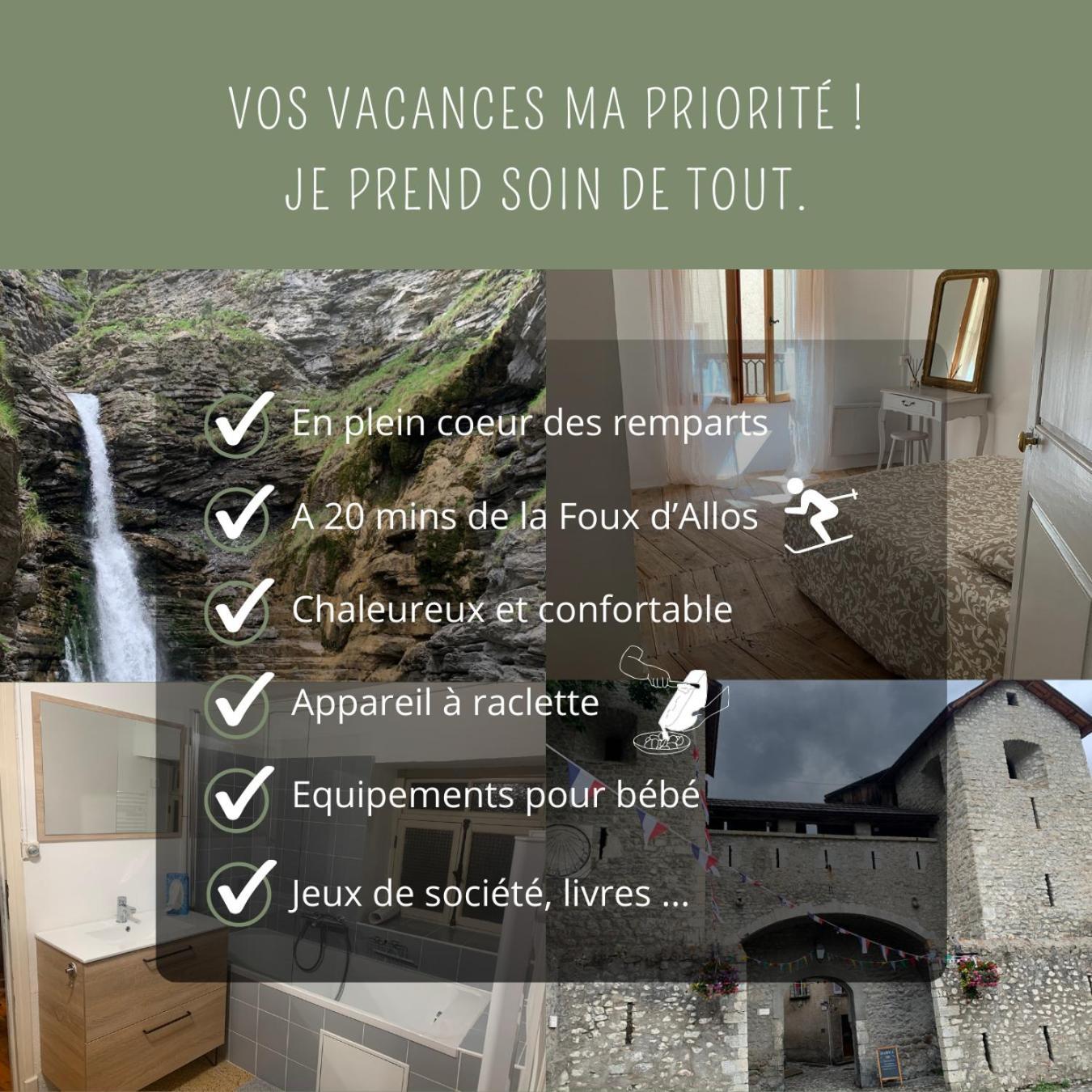 Maison Familiale Des Remparts Colmars Esterno foto